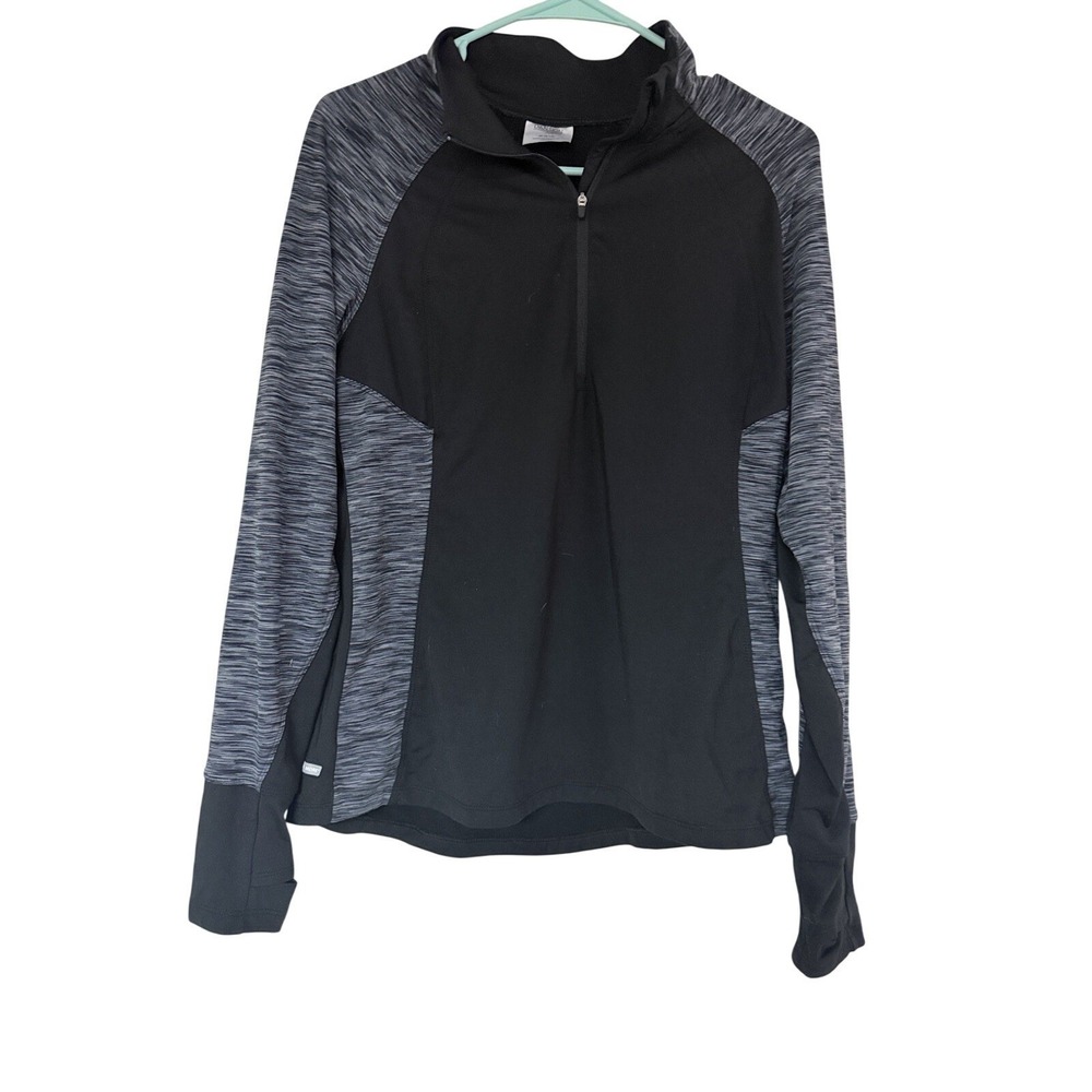 Danskin Black Athletic Top with Gray Accents